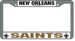 New Orleans Saints License Plate Frame Chrome Z157-9474609950