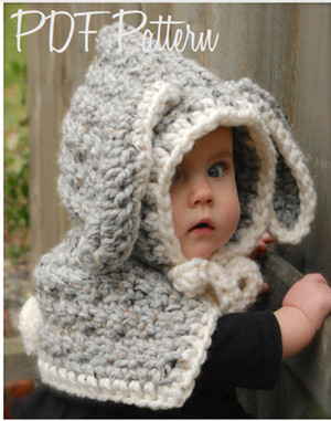 Style: 3, Size: normal - Baby Girls Hats Handmade Kids Winter Hats Wrap Bear Scarf Caps Q119-CJNSFSMZ00045-3-normal