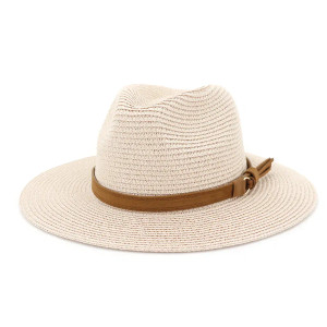 Color: Pink, Size: M - New Big Size 59-60CM Panama Hat Summer Sun Hats for Women Man Outdoor Beach  F640-12000029396330645