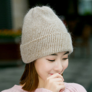 Color: Khaki - Fashin Angora Rabbit Fur Knit Curling Warm Wool Q119-CJNSFSMZ00479-Khaki