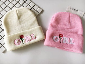 Rose embroidery knitted hat Q119-CJNSFSMZ01691
