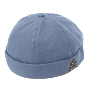 Color: Cherry Red, Size: One Size - Unisex Corduroy Solid Color Brimless Caps for Men Women Streetw F640-12000039384196840