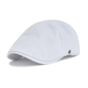 Color: Beige, Hat Size: One Size - VOBOOM 100% Man's Beret Cotton Gatsby Hat Ivy Cap Irish Hunting  F640-12000051352128087