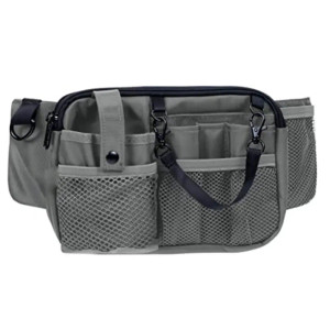Color: Brown - Adjustable Nurse Fanny Pack Portable Large Capacity Polyester Nurse Pouch Waist Bag  F640-12000039296371623