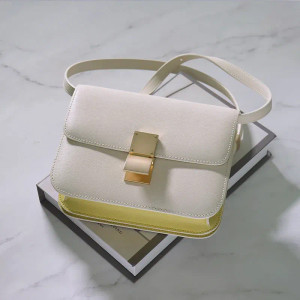 Color: Blue, Size: S - Factory Genuine Leather Ladies Tofu Bag Luxury Design Handbag Purse Small Sh F640-12000033553922986