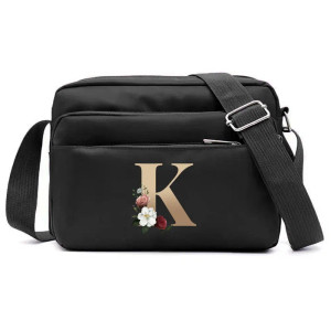 Color: Ivory - New Fashion Multi-layer Travel Leisure Simple Storage Bag Black Gold Letter Series P F640-12000038175142857