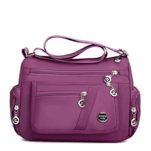 Color: Pink, Size: S - New Casual Large Capacity Shoulder Bags For Women Waterproof Oxford Multi-Zi F640-12000036735447184