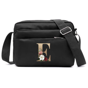 Color: Clear - New Fashion Multi-layer Travel Leisure Simple Storage Bag Black Gold Letter Series P F640-12000038175142851
