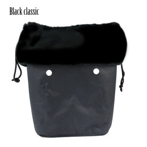 Color: green - 2025 Winter O Bag Large Capacity Classic Mini Plush Fur Furry Organizer Top Drawstri F640-12000039445396127
