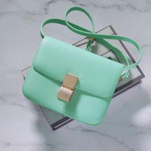 Color: MULTI, Size: L - Factory Genuine Leather Ladies Tofu Bag Luxury Design Handbag Purse Small S F640-12000033444466318