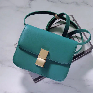 Color: GRAY, Size: M - Factory Genuine Leather Ladies Tofu Bag Luxury Design Handbag Purse Small Sh F640-12000033444466299