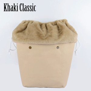 Color: light green - 2025 Winter O Bag Large Capacity Classic Mini Plush Fur Furry Organizer Top Dr F640-12000039445396141