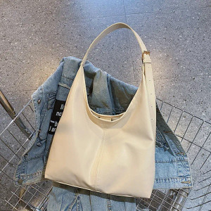 Color: Brown - Vintage Large Capacity Shoulder Bag for Women with Soft Solid Crossbody Bag Retro To F640-12000046478051143