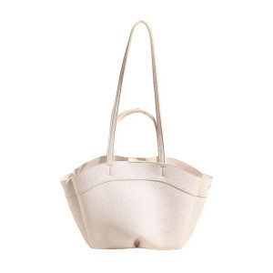 Color: Beige - Tote bag fashionable large capacity mother and child bag single shoulder portable sh F640-12000045703031335