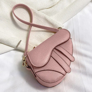 Color: Hot Pink - Women Fashion Mini Handbags Hasp Zipper Messenger Bags Saddle Bag Solid Color Cas F640-12000040108341770