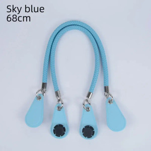 Color: green, Ships From: CHINA - 2025 Obag PU Woven braided leather Rope Handles strap belt for O  F640-12000038688379176