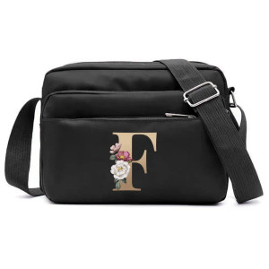 Color: Gold - New Fashion Multi-layer Travel Leisure Simple Storage Bag Black Gold Letter Series Pr F640-12000038175142852
