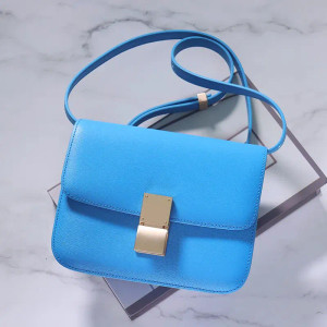 Color: Dark Khaki, Size: M - Factory Genuine Leather Ladies Tofu Bag Luxury Design Handbag Purse Sm F640-12000033444466356