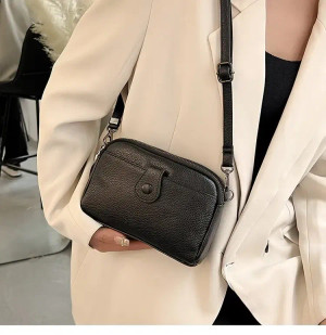 Color: Blue - Women Genuine Leather Shoulder Bag New Casual Female  Small Crossbody Bags For Women  F640-12000035580156559