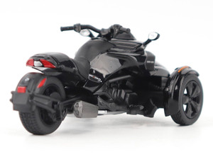 Can-Am Spyder F3 3-Wheel Motorcycle Steel Black Metallic 1/32 Diecast Model by BRP Models F977-60018