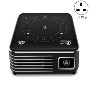 P11 4K HD DLP Mini 3D Projector 4G + 32G Smart Micro Convenient Projector, Style:UK Plug(Black) A146-TBD0424524402A