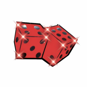 Dice Flashing Battery Operated Body Light Lapel Pins A706-3205000