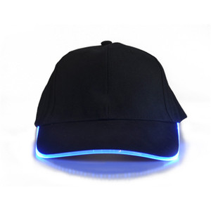 Glow Up LED Fiber Optic Baseball Hat Black A706-GULFOBH-BK