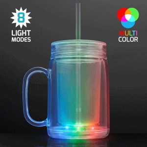 LED Mason Jar Travel Mug A706-1280091