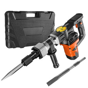 Demolition Jack Hammer, 1400W Electric Jackhammer Heavy Duty, 2900 BPM Concrete Breaker, 2pcs Chise E415-X581X1X21400WI2E7V1