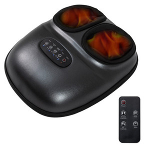 Shiatsu Foot Massager Machine with 2-Level Heat and Air Compression-Black - Color: Black D681-JS10039US-BK