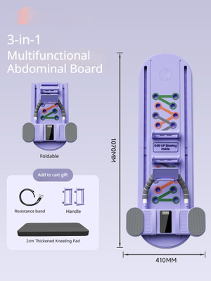 Color: Purple Ab Board With Rope - Automatic Self-Resilient Rollable Ab Wheel With Belly Support Fo Q119-CJYD275331308HS