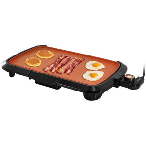 MegaChef 16 Inch Electric Grill in Black with Copper Coating D970-MCG-4028