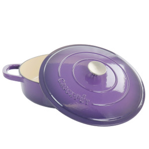 Crock-Pot Artisan 2 Piece 5 Quart Enameled Cast Iron Braiser with Lid in Lavender D970-128607.02