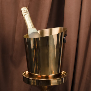 Color: Gold - Inclined Stainless Steel Ice Bucket Ice Bucket Household Beer Bucket Q119-CJCJ120395904DW
