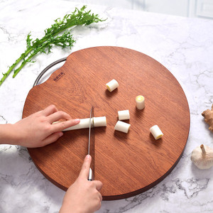 shape: L - New kitchen double-sided thickening household wood round cutting board Q119-CJJJCFCJ00679-L