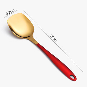 Color: Red - Household Net Red Large Long Handle Public Spoon Q119-CJCJ118145403CX