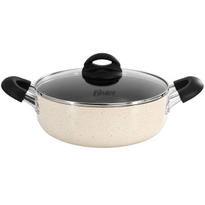 Oster Clairborne 3.6 Quart Nonstick Aluminum Caldero with Lid in Linen D970-142247.02