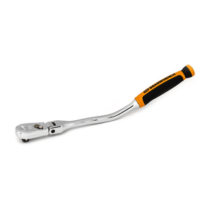 GearWrench 3/8 Inch Drive 90-Tooth Dual Material Offset Flex Head Teardrop Ratchet 12-1/4 Inch T398-KDT81213T
