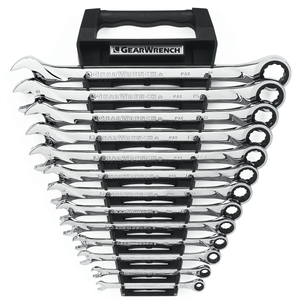 GearWrench 13 Piece 72-Tooth 12 Point XL Ratcheting Combination SAE Wrench Set T398-KDT85199