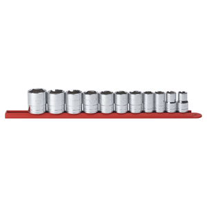 GearWrench 11 Piece 1/2 Inch Drive 6 Point Standard SAE Socket Set T398-KDT80703