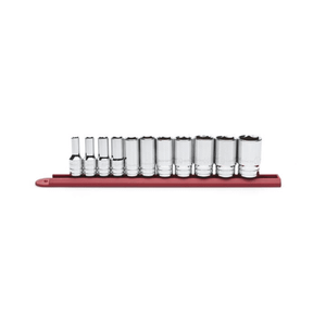 GearWrench 11 Piece 3/8 Inch Drive 6 Point Mid Length SAE Socket Set T398-KDT80555S-06