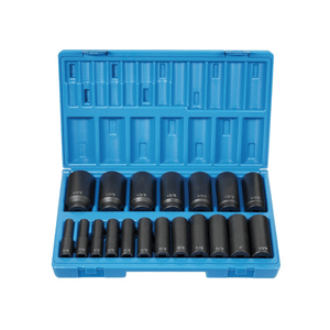 Grey Pneumatic 1/2" Drive 19 Piece Deep Length Fractional Set - 12 Point T398-GRE1719D
