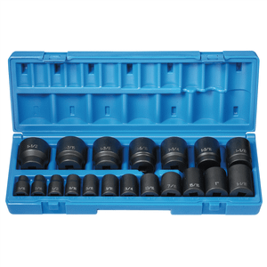 Grey Pneumatic 1/2" Drive 19 Piece Standard Length FractionalSet - 12 Point T398-GRE1719