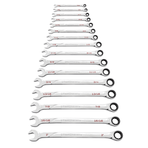 GearWrench 16 Piece 120XP Universal Spline XL Ratcheting Combination SAE Wrench Set T398-KDT86451