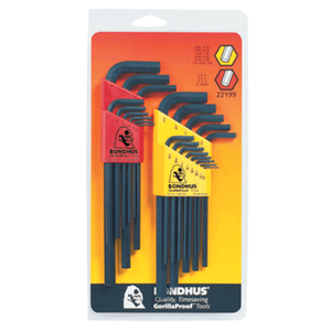 Bondhus Corp. 22PC SAE/MET Hex L Wrench Display T398-BND22199