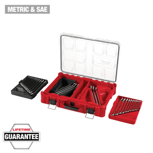 Milwaukee Tool 30pc Metric & SAE Combination Wrench Set with PACKOUT™ Organizer T398-MLW48-22-9485