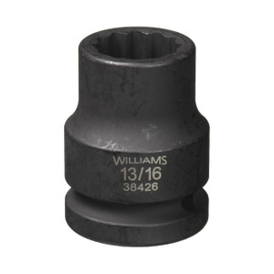 Williams 13/16 Shallow Impact Socket 3/4 Drive 12 Point M119-JHW38426