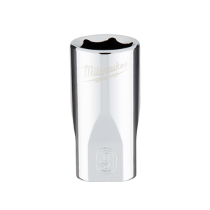 Milwaukee Tool Milwaukee Tool 1/4" Drive 9mm Metric Socket with FOUR FLAT Sides, 6-Point, Vanadium  T398-MLW45-34-9035