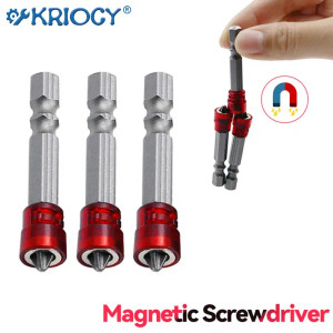 Color: Gold - Magnetic Screwdriver Bit PH2 Cross-head 1/4 Inch Hex Shank Screwdriver Holder Ring fo F640-12000033859850884