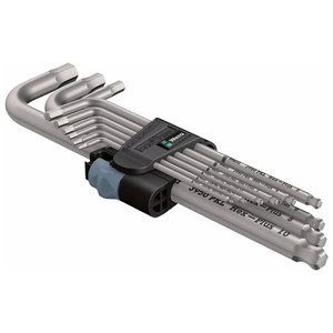 Wera Metric Hex-Plus Stainless Steel L-Key Ball-End Wrench Set (9-Piece) M119-05073544001